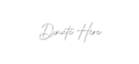 a black background with the word donate here written on it